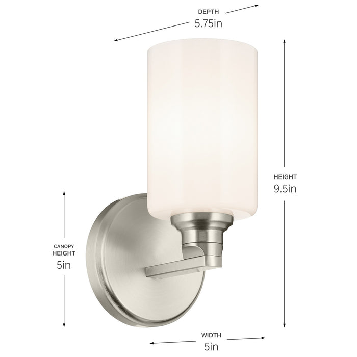 Kichler 55224NI One Light Wall Sconce, Brushed Nickel (4)