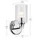 Kichler 55224CHFLU One Light Wall Sconce, Chrome (4)