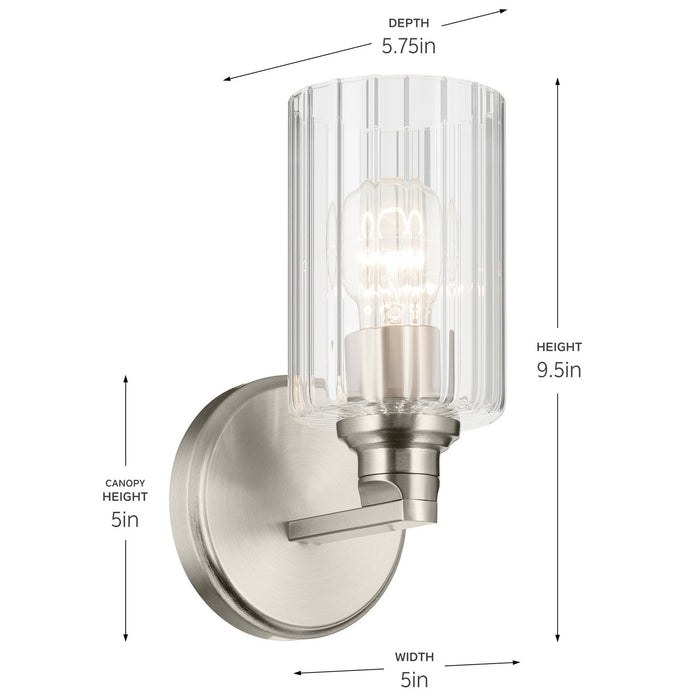 Kichler 55224NIFLU One Light Wall Sconce, Brushed Nickel (3)