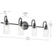 Kichler 55212BK Four Light Bath, Black (4)