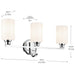 Kichler 55226CH Three Light Bath, Chrome (5)