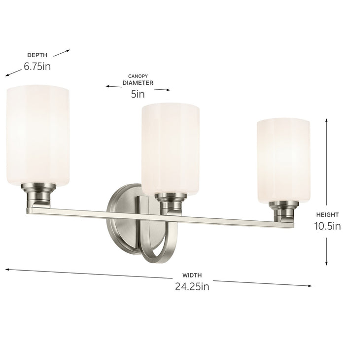 Kichler 55226NI Three Light Bath, Brushed Nickel (5)