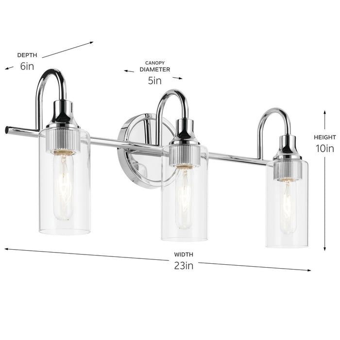 Kichler 55211CH Three Light Bath, Chrome (4)