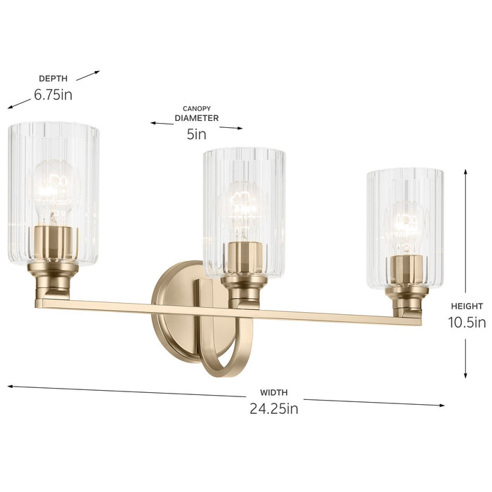 Kichler 55226CPZFLU Three Light Bath, Champagne Bronze (4)