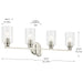 Kichler 55227NIFLU Four Light Bath, Brushed Nickel (4)