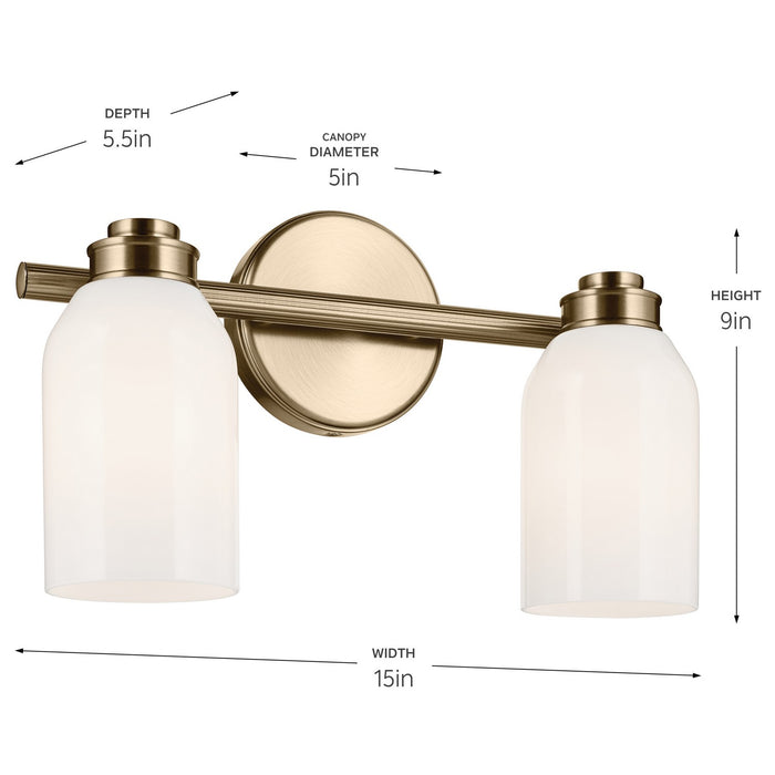 Kichler 55201CPZ Two Light Bath, Champagne Bronze (4)