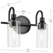 Kichler 55210BK Two Light Bath, Black (4)