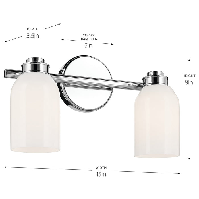 Kichler 55201CH Two Light Bath, Chrome (4)