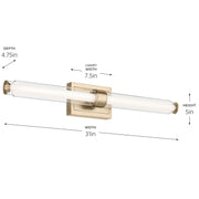Kichler 55239CPZLED LED Linear Bath, Champagne Bronze (4)