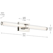 Kichler 55239PNLED LED Linear Bath, Polished Nickel (4)