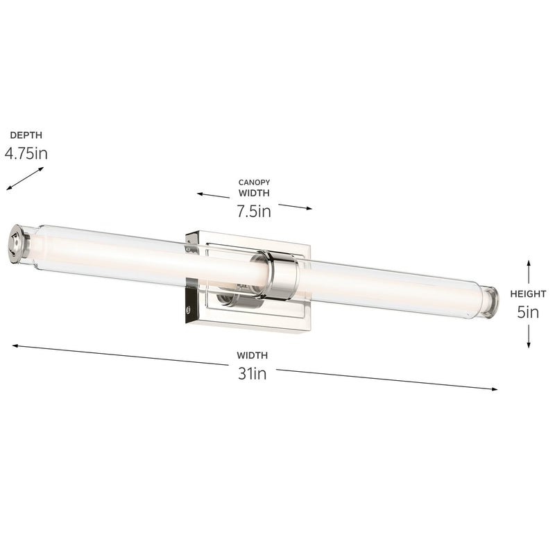 Kichler 55239PNLED LED Linear Bath, Polished Nickel (4)