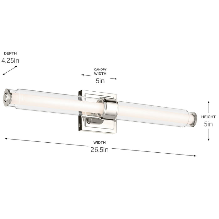 Kichler 55238PNLED LED Linear Bath, Polished Nickel (5)