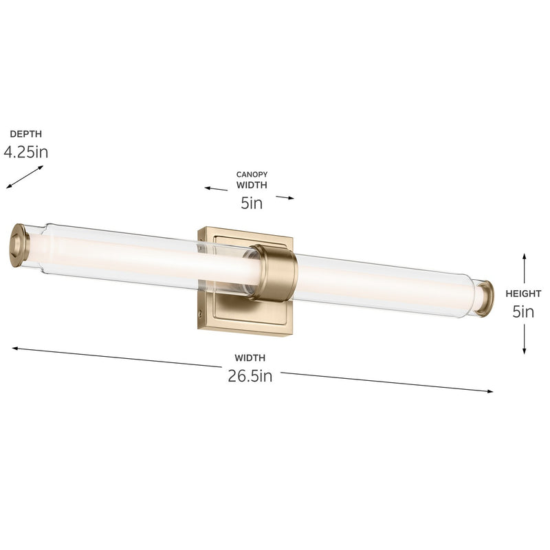 Kichler 55238CPZLED LED Linear Bath, Champagne Bronze (5)