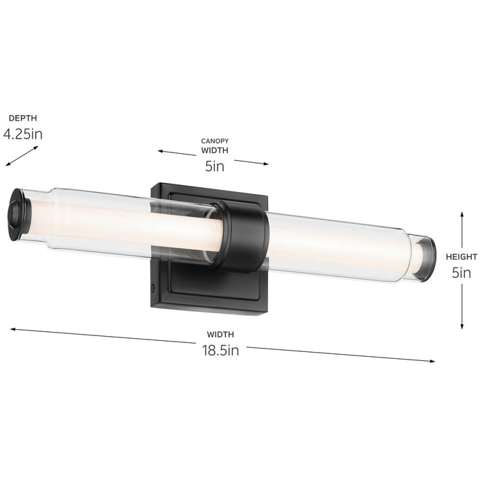 Kichler 55237BKLED LED Bath Bar, Black (4)