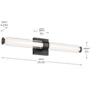 Kichler 55238BKLED LED Linear Bath, Black (5)