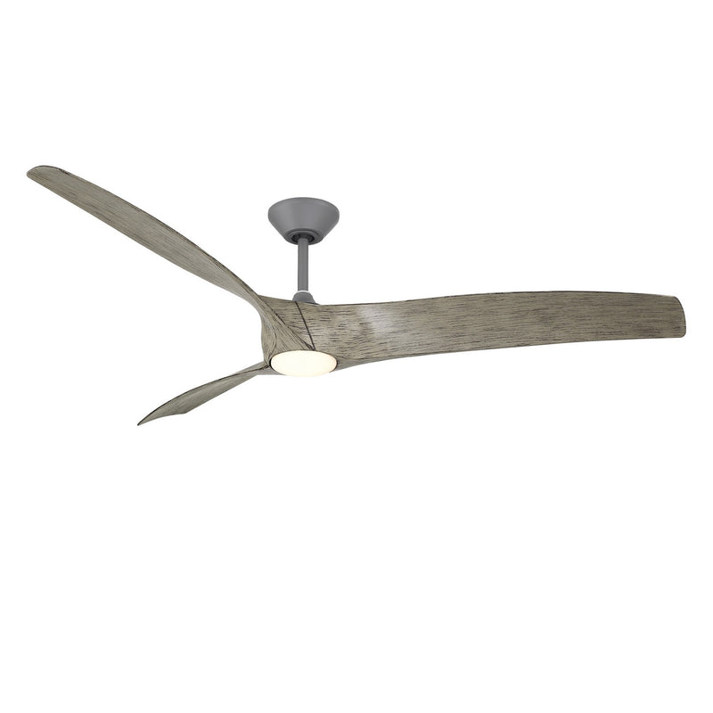 Modern Forms Fans FR-W2006-72L-GH/WW 72"Ceiling Fan, Graphite/Weathered Wood (2)
