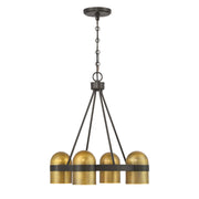 Savoy House 1-1151-4-333 Four Light Chandelier, Mediterranean Bronze/Riviera Brass (2)