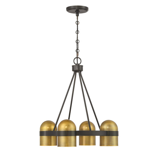 Savoy House 1-1151-4-333 Four Light Chandelier, Mediterranean Bronze/Riviera Brass (2)