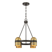 Savoy House 1-1151-4-333 Four Light Chandelier, Mediterranean Bronze/Riviera Brass (4)