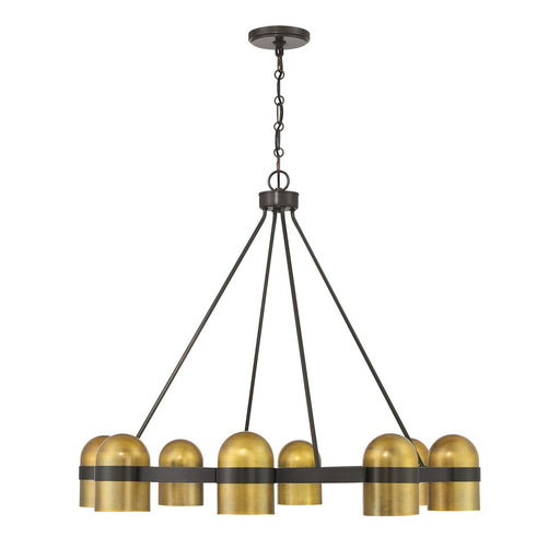 Savoy House 1-1152-8-333 Eight Light Chandelier, Mediterranean Bronze/Riviera Brass (2)