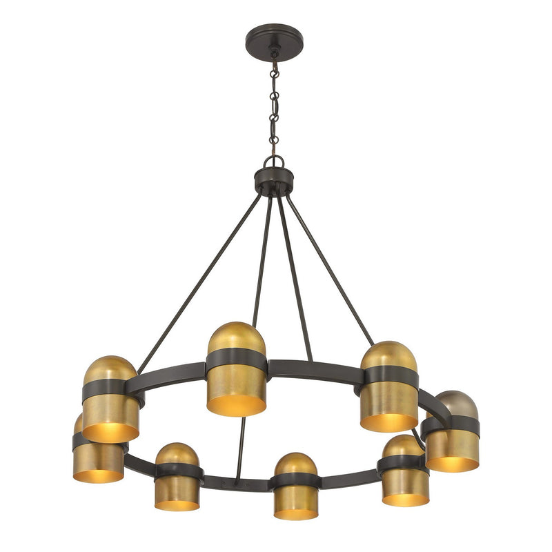 Savoy House 1-1152-8-333 Eight Light Chandelier, Mediterranean Bronze/Riviera Brass (3)