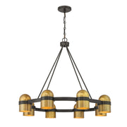 Savoy House 1-1152-8-333 Eight Light Chandelier, Mediterranean Bronze/Riviera Brass (4)