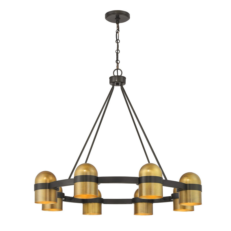 Savoy House 1-1152-8-333 Eight Light Chandelier, Mediterranean Bronze/Riviera Brass (4)