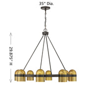 Savoy House 1-1152-8-333 Eight Light Chandelier, Mediterranean Bronze/Riviera Brass (5)