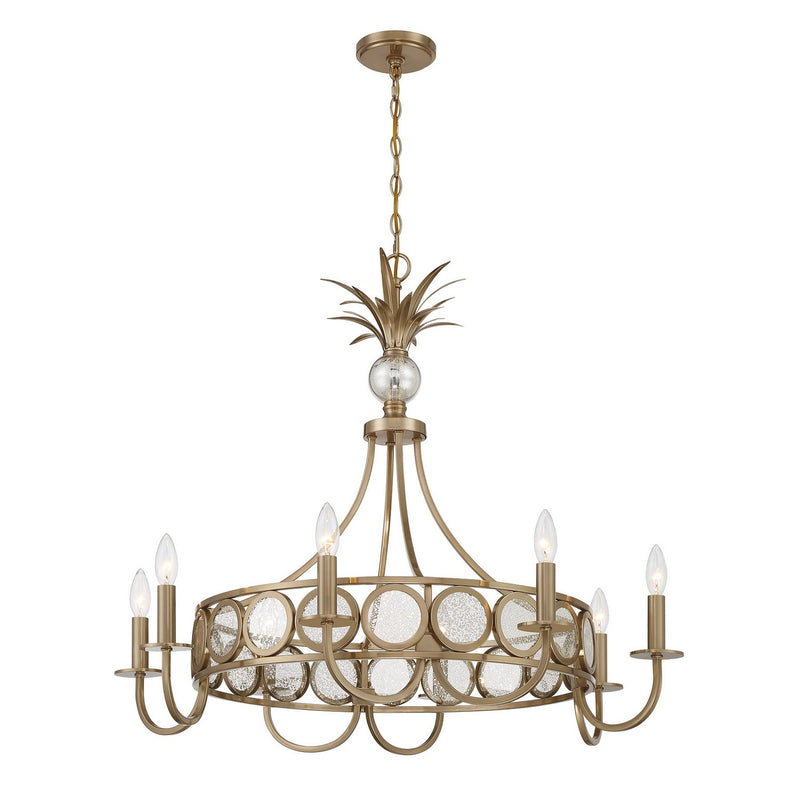Savoy House 1-1205-8-127 Eight Light Chandelier, Noble Brass (2)