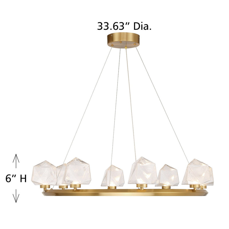 Savoy House 1-1238-8-322 LED Chandelier, Warm Brass (6)