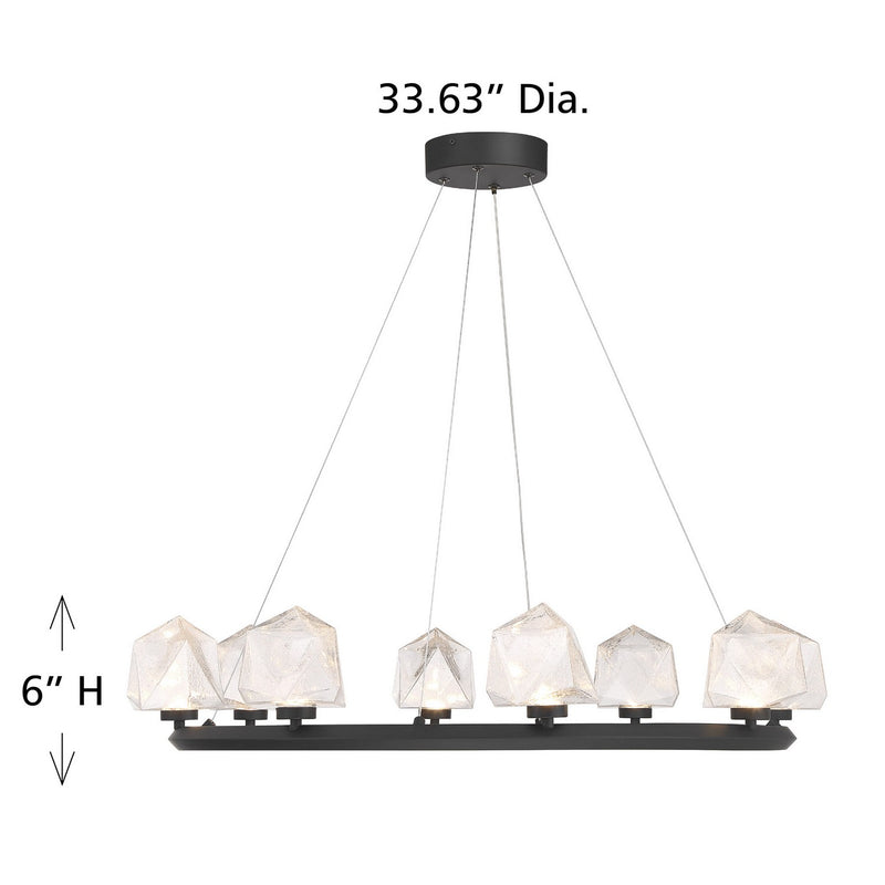 Savoy House 1-1238-8-89 LED Chandelier, Matte Black (6)