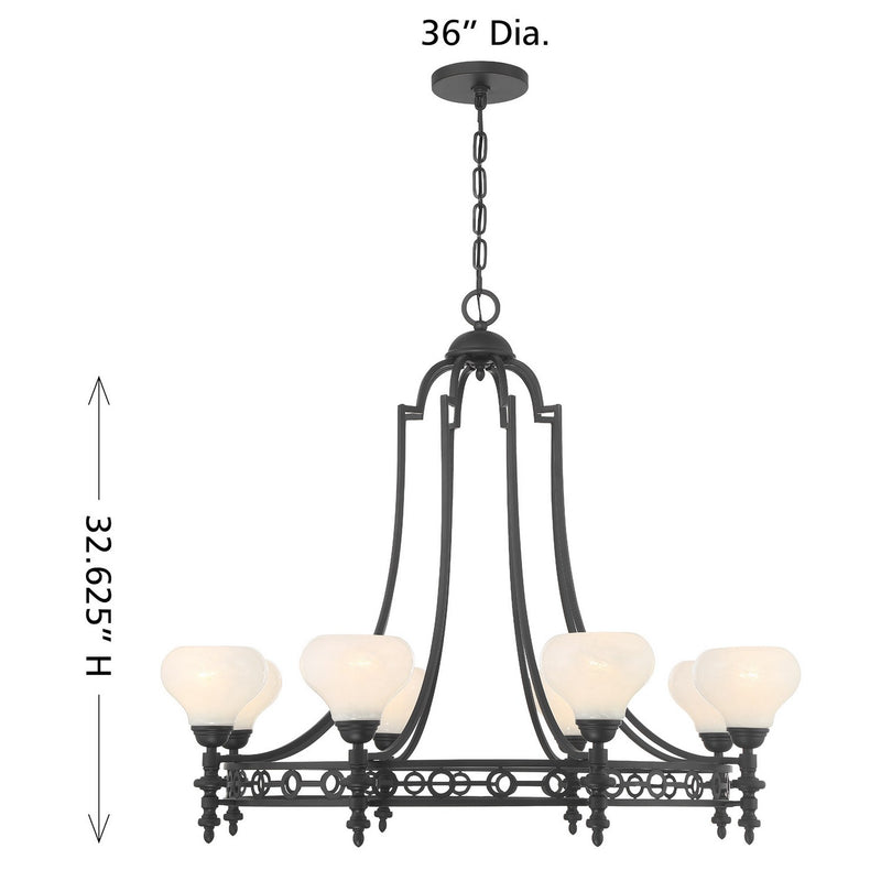 Savoy House 1-1605-8-89 Eight Light Chandelier, Matte Black (6)