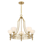 Savoy House 1-1606-5-322 Five Light Chandelier, Warm Brass (2)