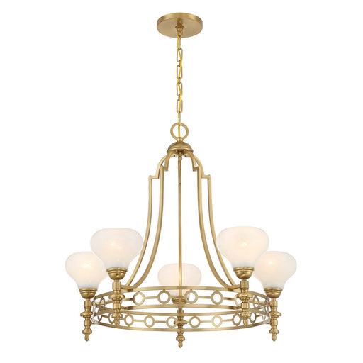 Savoy House 1-1606-5-322 Five Light Chandelier, Warm Brass (2)