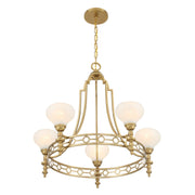 Savoy House 1-1606-5-322 Five Light Chandelier, Warm Brass (3)