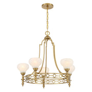 Savoy House 1-1606-5-322 Five Light Chandelier, Warm Brass (4)