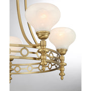 Savoy House 1-1606-5-322 Five Light Chandelier, Warm Brass (5)