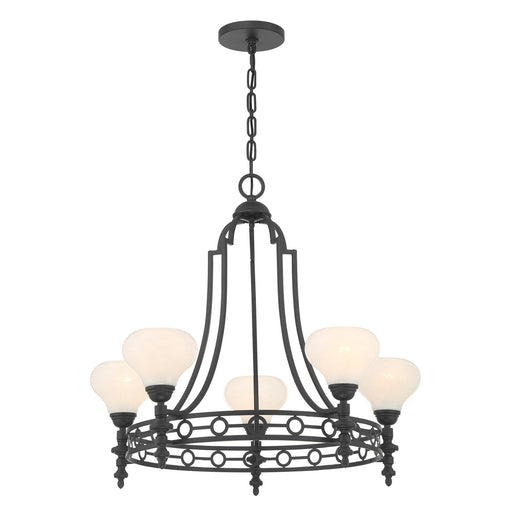 Savoy House 1-1606-5-89 Five Light Chandelier, Matte Black (2)