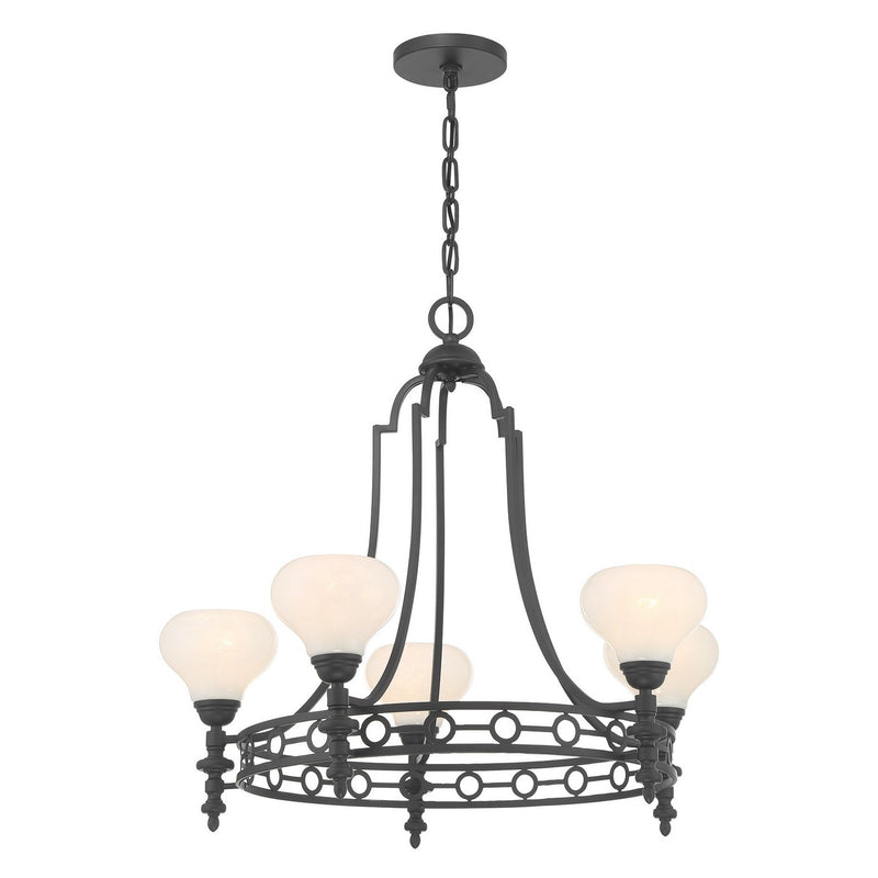 Savoy House 1-1606-5-89 Five Light Chandelier, Matte Black (4)