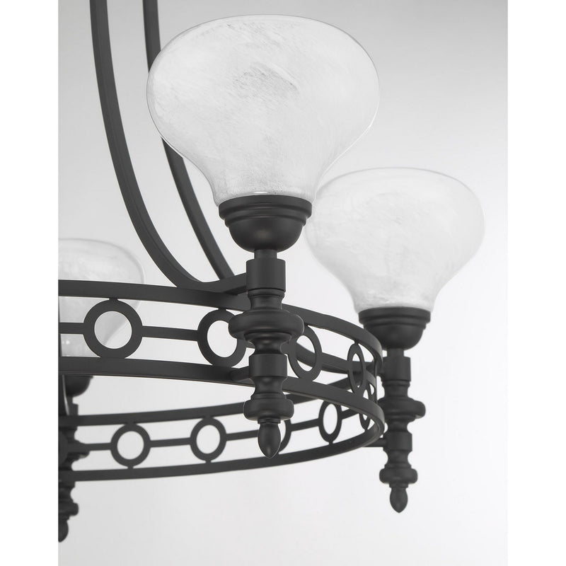 Savoy House 1-1606-5-89 Five Light Chandelier, Matte Black (5)