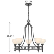 Savoy House 1-1606-5-89 Five Light Chandelier, Matte Black (6)