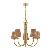 Savoy House 1-3960-5-322 Five Light Chandelier, Warm Brass (2)