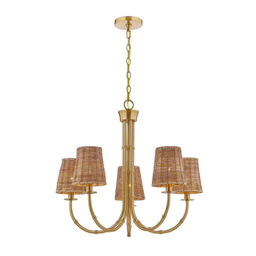 Savoy House 1-3960-5-322 Five Light Chandelier, Warm Brass (2)