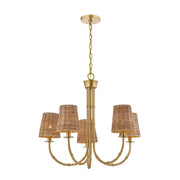 Savoy House 1-3960-5-322 Five Light Chandelier, Warm Brass (4)