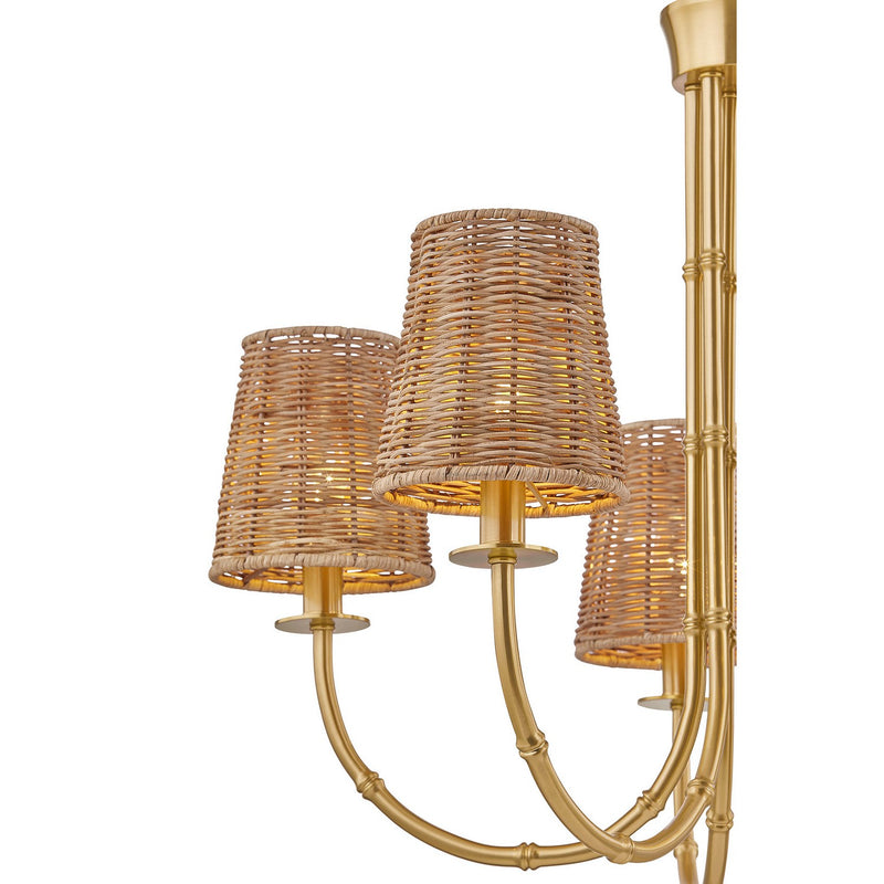 Savoy House 1-3960-5-322 Five Light Chandelier, Warm Brass (6)
