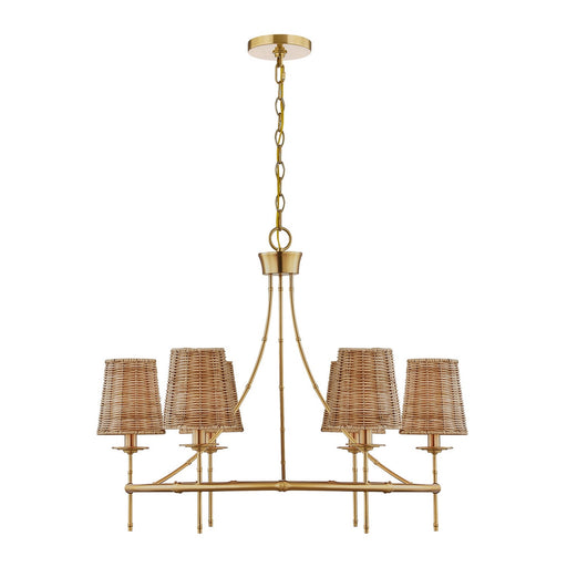 Savoy House 1-3961-6-322 Six Light Chandelier, Warm Brass (2)
