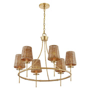 Savoy House 1-3961-6-322 Six Light Chandelier, Warm Brass (4)