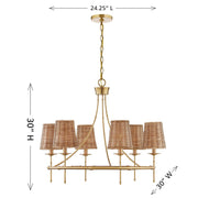 Savoy House 1-3961-6-322 Six Light Chandelier, Warm Brass (6)