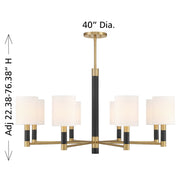 Savoy House 1-4605-8-322 Eight Light Chandelier, Warm Brass (6)