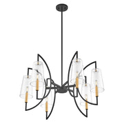 Savoy House 1-7168-6-143 Six Light Chandelier, Matte Black/Warm Brass (3)